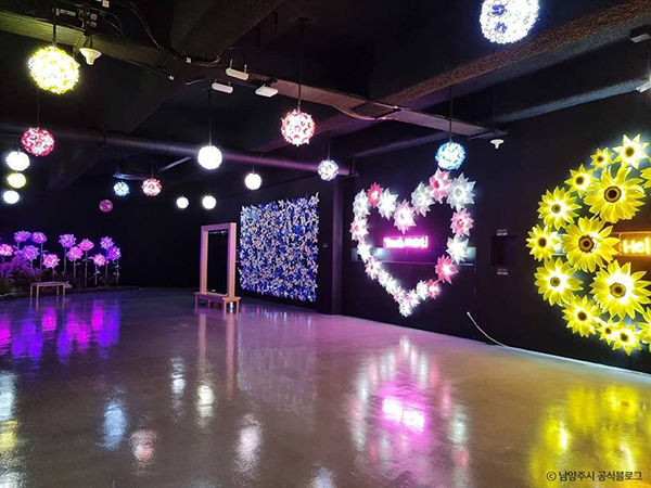 미호박물관 미디어아트 체험 전시 공간